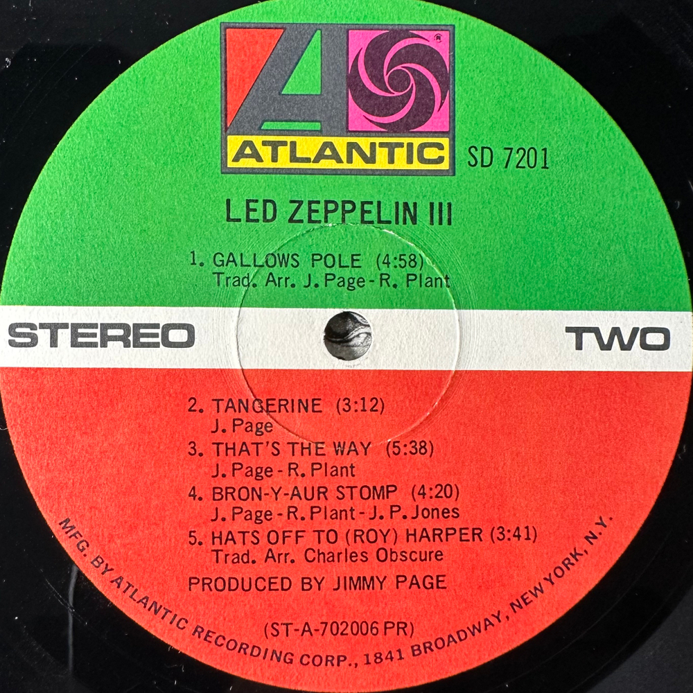 Led Zeppelin - Led Zeppelin III (США 1970г.)