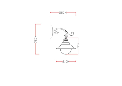 Бра Arte Lamp GRAZIOSO A4577AP-1CK, 1хE27