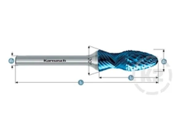 Комбинированная борфреза Karnasch конус 60° + цилиндр