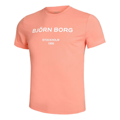 Мужское теннисное поло Björn Borg Print T-Shirt Men - Apricot