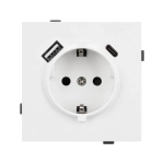 Механизм розетки с USB зарядкой SCT-TENDO-MUAC-PL-WH (230V, 16A) (Arlight, -)