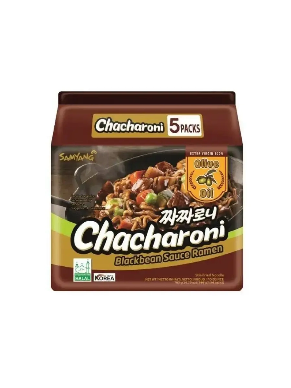 Лапша быстрого приготовления Samyang Chacharoni 140 г, 5 шт