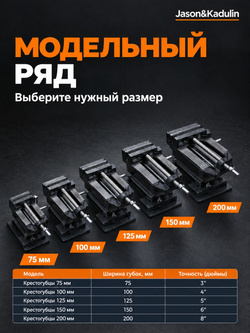 Тиски станочные координатные 75 мм (2 суппорта)