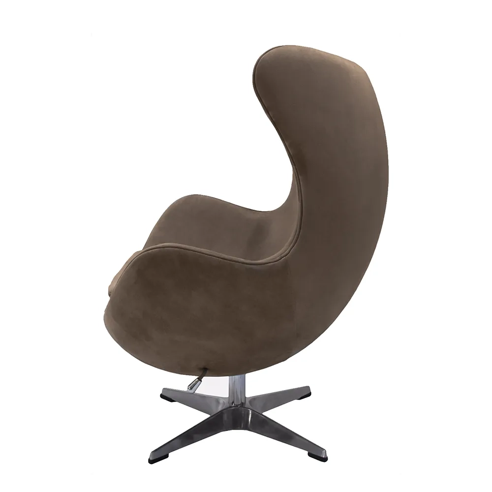Кресло Bradex Home EGG STYLE CHAIR латте, искусственная замша FR 0647