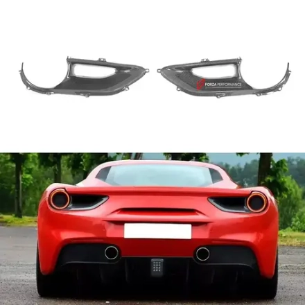Карбоновые накладки на задние фонари на замену для Ferrari 488 GTB Spider 2015-2020 Феррари