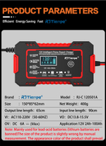 Устройство зарядное для аккумулятора 12V 6A RJtianye красное (в черной коробке)