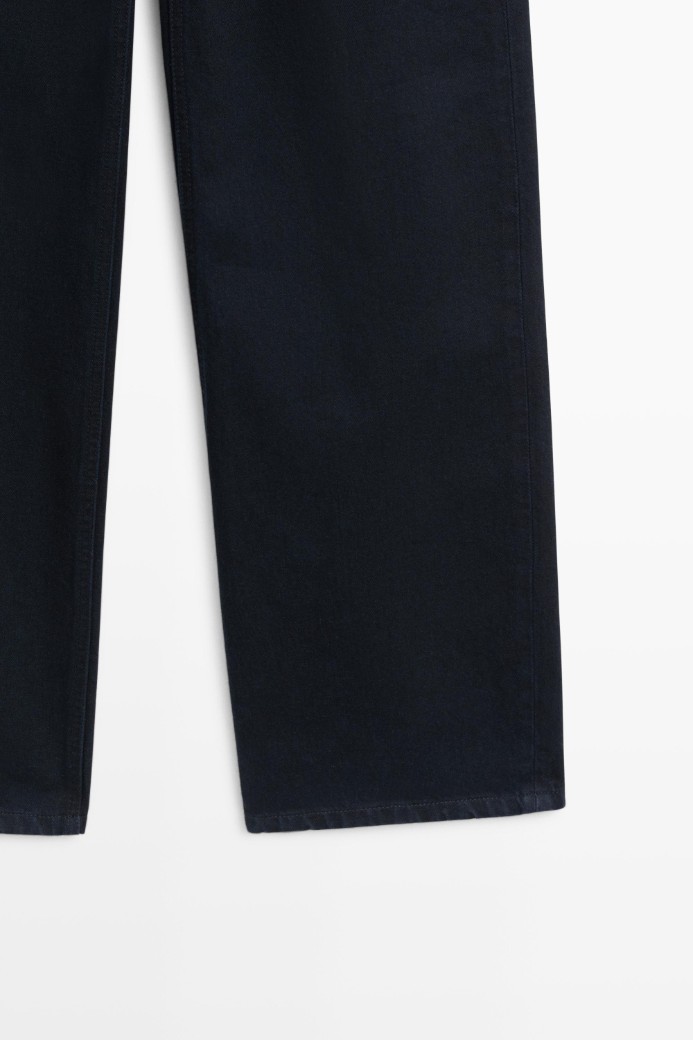 Massimo Dutti Джинсы с высокой посадкой кроя barrel, темно-синий