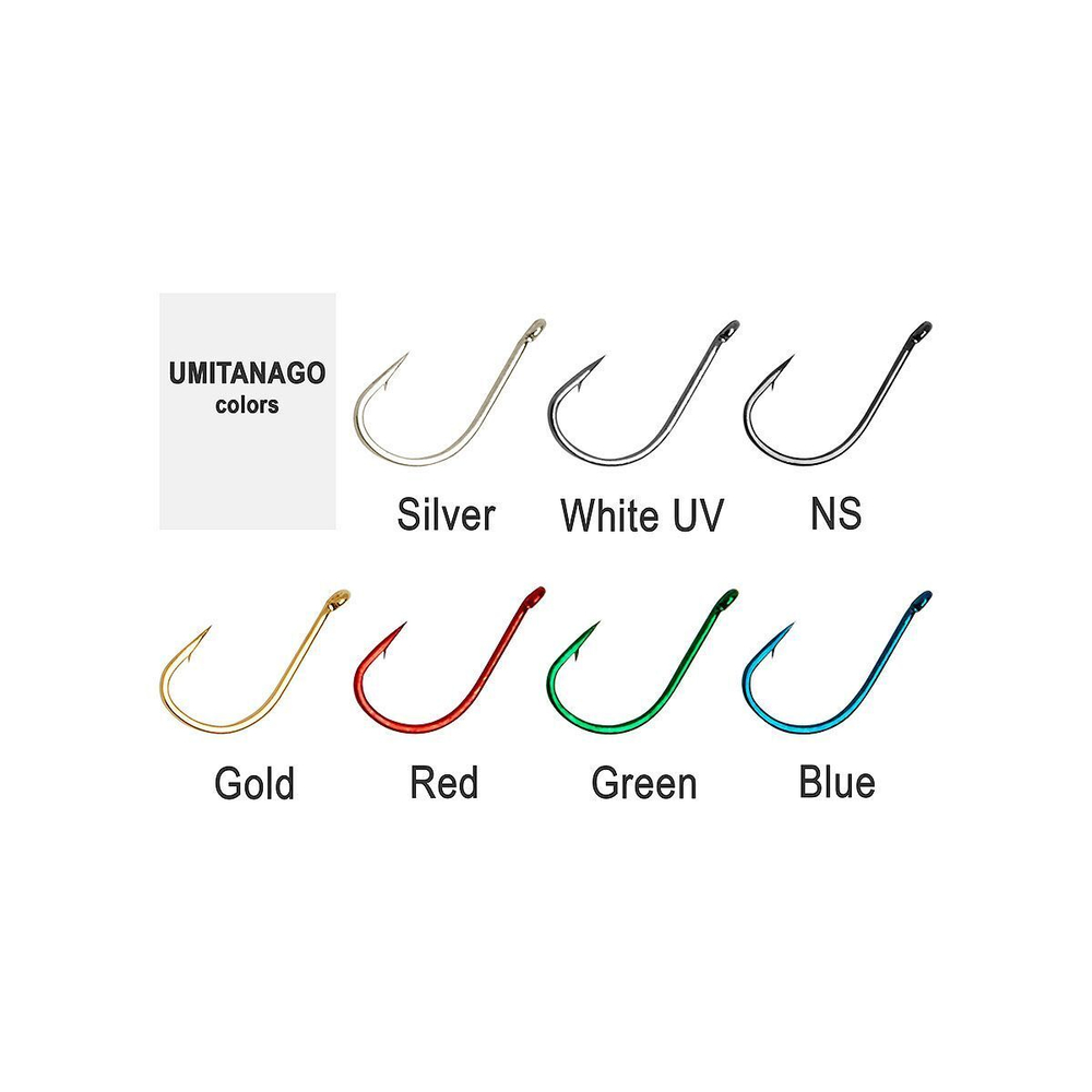 Крючок одинарный HIGASHI Umitanago ringed #1 White UV