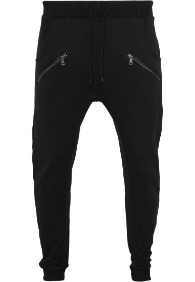 Брюки URBAN CLASSICS Zip Deep Crotch Sweatpants (Черный (Black)
