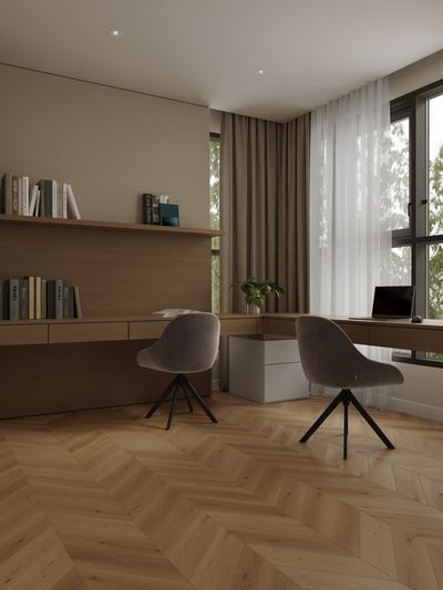 Инженерный ламинат Signature - Обсидиан Шеврон Дуб Сатин Royal Satin (LF703-22)