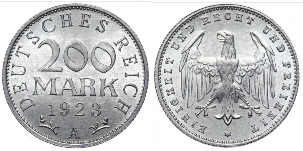 Германия 200 марок, 1923 Герб XF