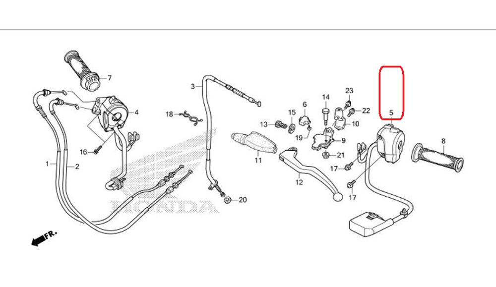 35200-KZZ-J02 SWITCH ASSY., WINKER. Honda CRF250RALLY (2017-2020)