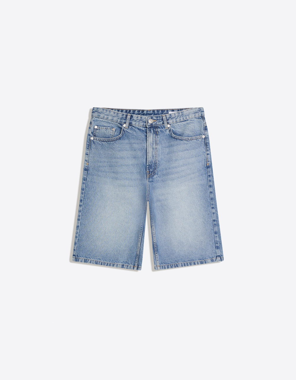 Мужские джинсовые бермуды baggy fit, арт. 1022/180 - BERSHKA