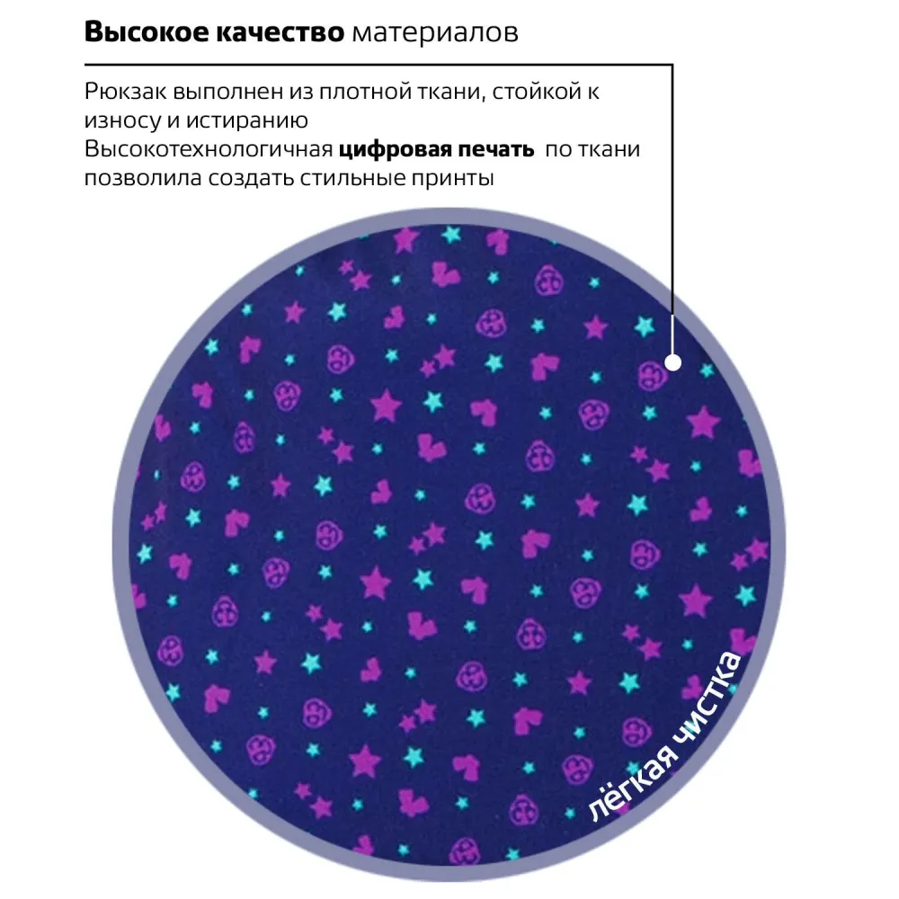 Рюкзак BRAUBERG, универсальный, сити-формат, Звездочки, 20 литров, 41х32х14 см, 228863