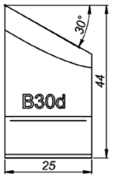 Резец к PRO-5 PB для внешней фаски 30°, 34 мм, арт. NOZ-000032