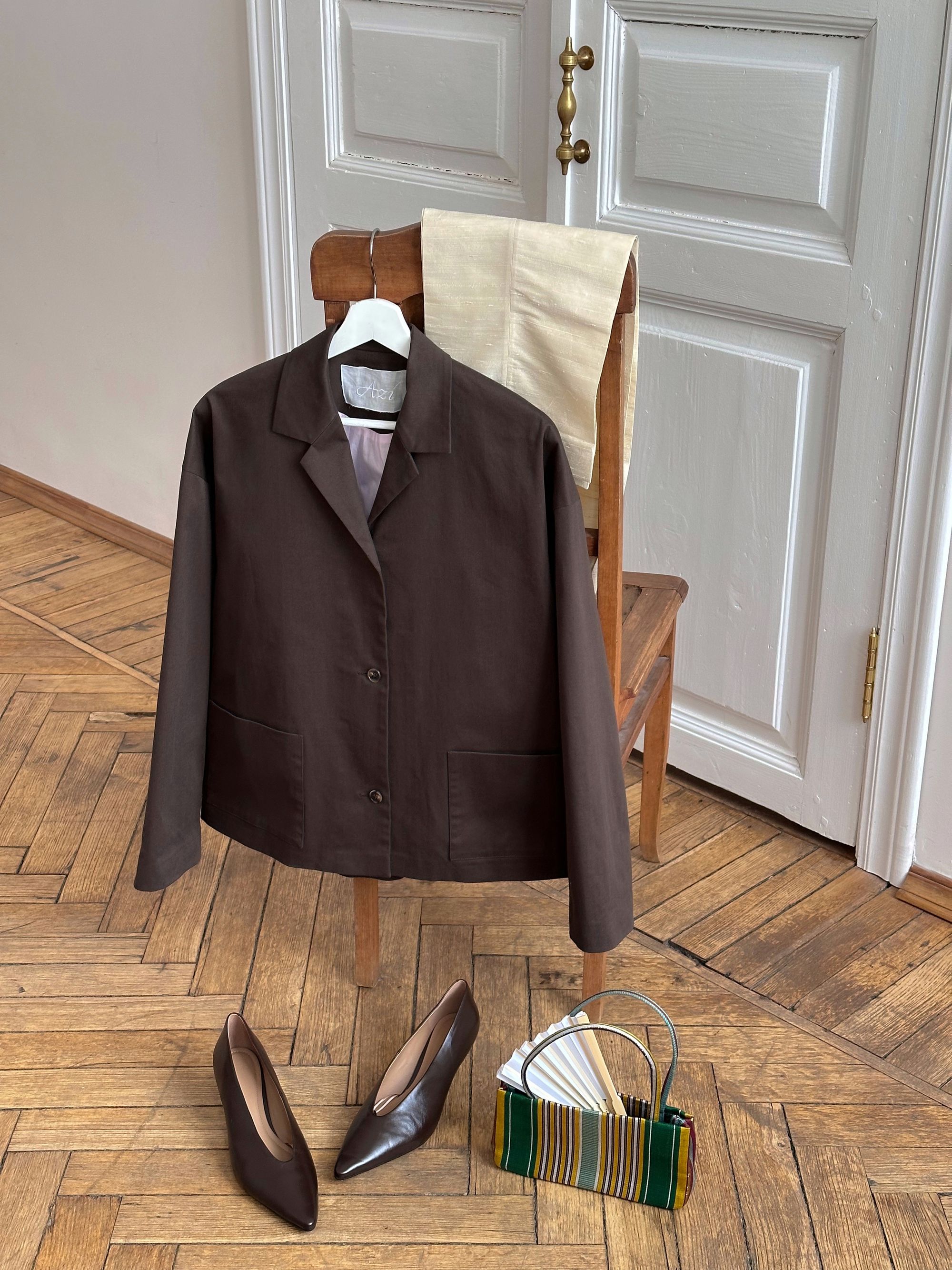 Workwear jacket in brown