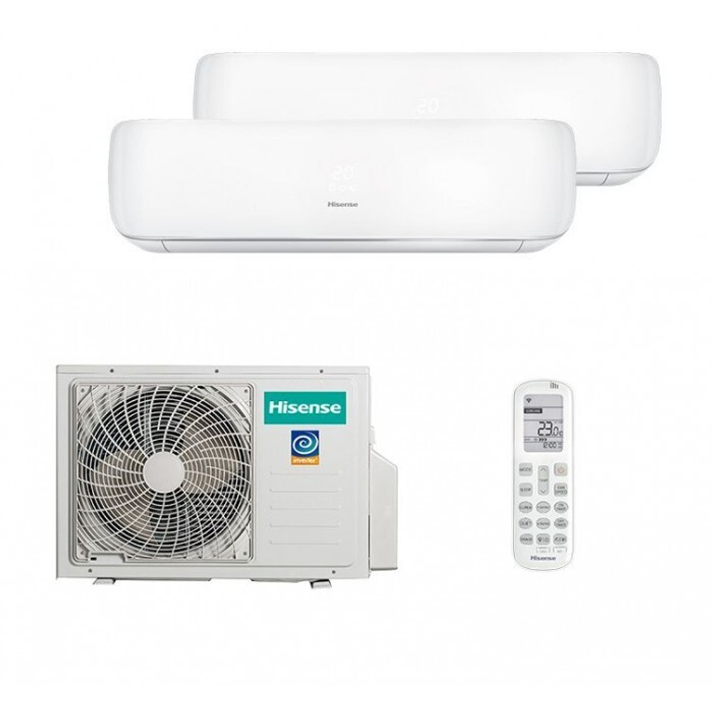 Мульти сплит-система Hisense на 2 комнаты (20+20 кв.м.) PREMIUM DESIGN R32