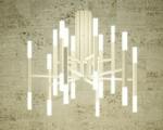 Pendant design lamp  THE LIGHT by Alma 60 lampshades (Gold)