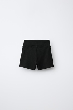 ZARA КОРОТКИЕ ВЕЛОСИПЕДКИ В РУБЧИК, ЧЕРНЫЙ