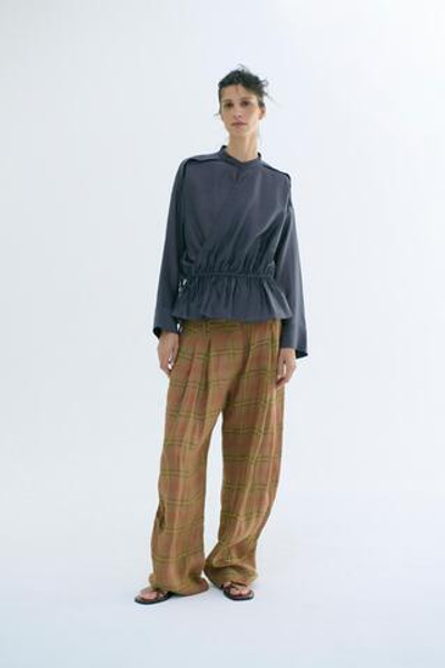 БРЮКИ В КЛЕТКУ ИЗ ЛЬНА — ZW COLLECTION — ZARA