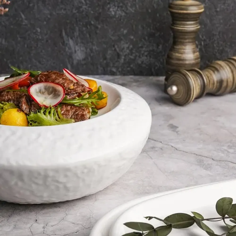 Блюдо круглое для подачи d 20,5 см h8,8 см Organic белое фарфор P.L. Proff Cuisine [2]