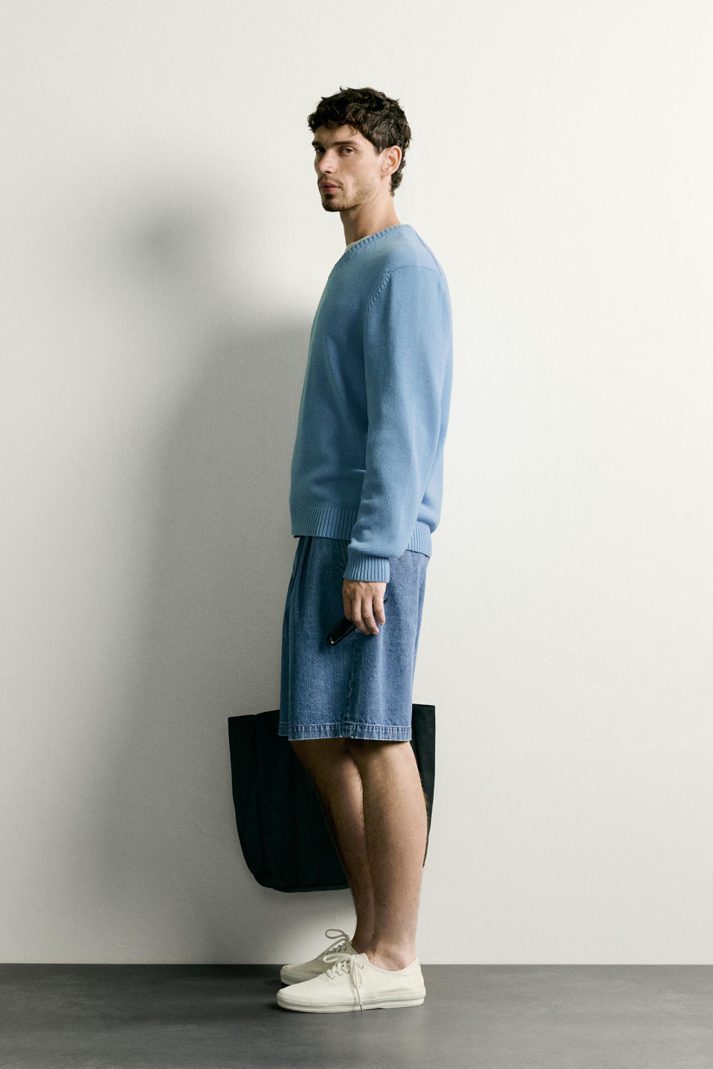 СВИТЕР КЛАССИЧЕСКОГО КРОЯ ИЗ ХЛОПКА И ЛЬНА — ZARA · 2632/309