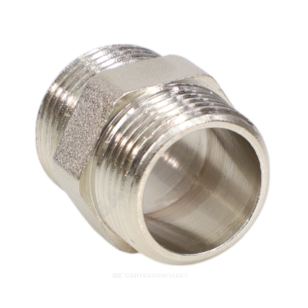 Ниппель латунь никель Ду 32 (1 1/4") НР VALFEX VF.582.N.114