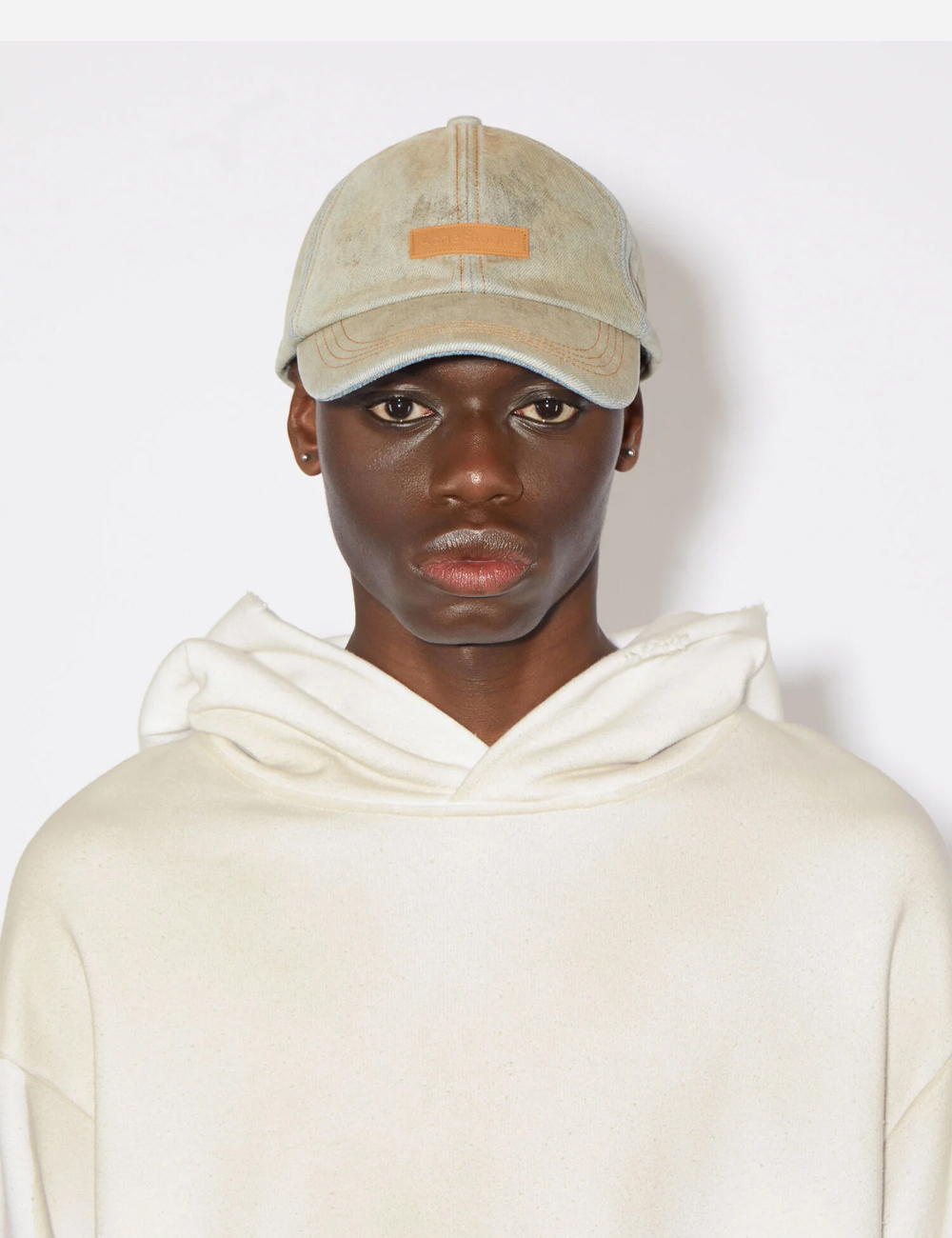 Acne Studios Logo Hooded Sweater "Dusty white"