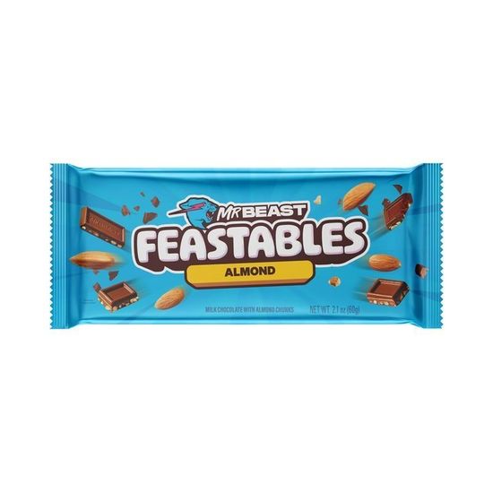 Шоколад Feastables Mr. Beast Мистер Бист, Миндаль, 60гр (США)