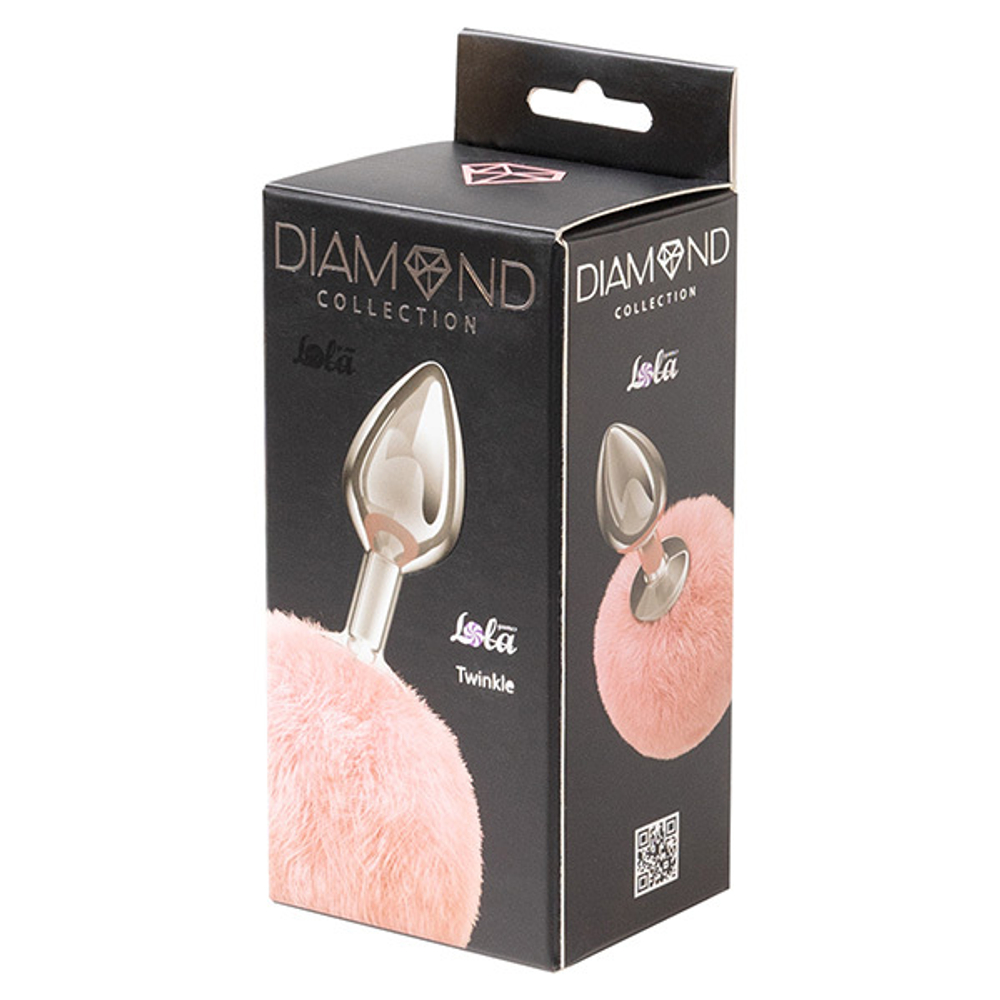 Анальная пробка 15см с хвостом Lola Games Diamond Twinkle Pink 4018-02lola