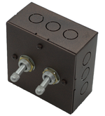 Выключатель 2-х тумблерный Состаренный метал Villaris, 828222-2ТВ