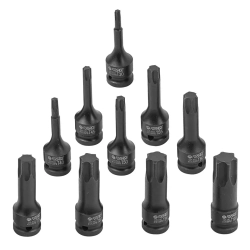 Набор головок-бит TORX ударных 10пр.,1/2''(T30, T40, T45, T50, T55, T60, T70, T80, T90, T100), в кейсе Forsage F-41013MPB
