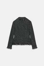 БЛЕЙЗЕР ИЗ ФАКТУРНОЙ ТКАНИ С БАХРОМОЙ — ZARA