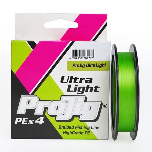 Шнур ProJig UltraLight  0,09 мм., 4,6 кг,  100 м, светло-зеленый