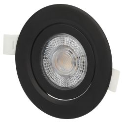 Светильник светодиодный встраиваемый ЭРА KL LED 25A-5 4K BK 5Вт 4000К круглый поворотный черный | Встраиваемые LED светильники