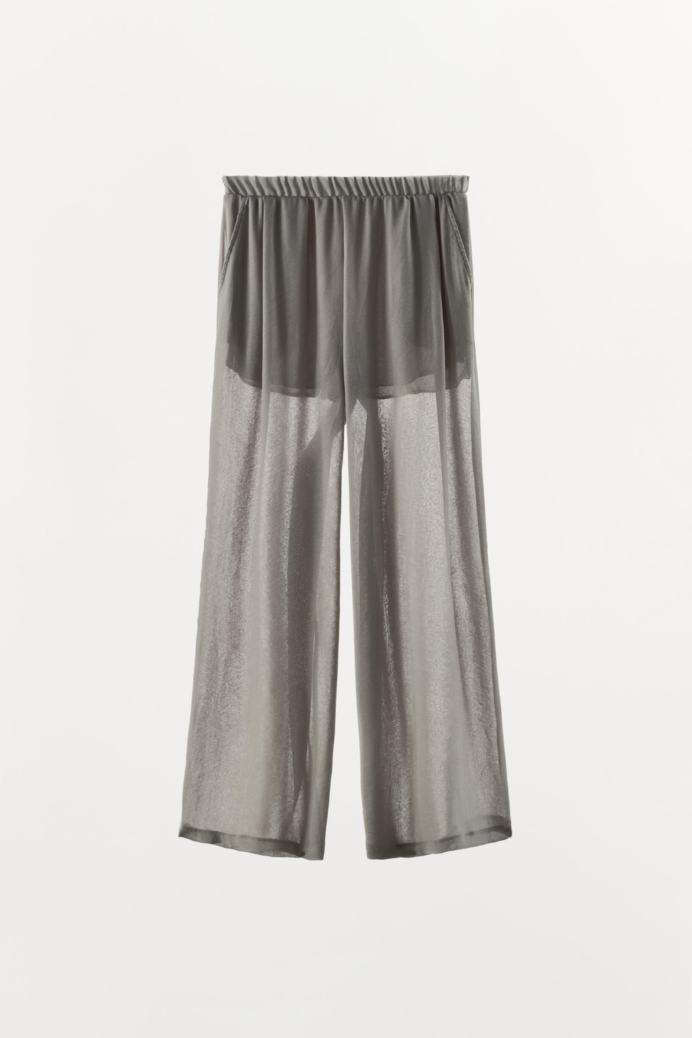ПОЛУПРОЗРАЧНЫЕ БРЮКИ ПАЛАЦЦО — ZARA