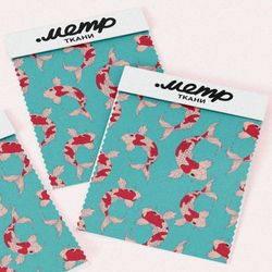 Ткань ниагара японские карпы