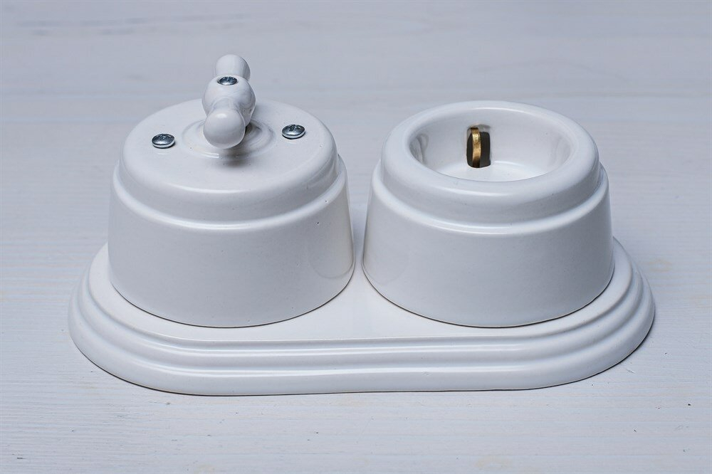 Подложка керамическая 2х-местн., белый, Арбат Interior Electric ПКА.2.01