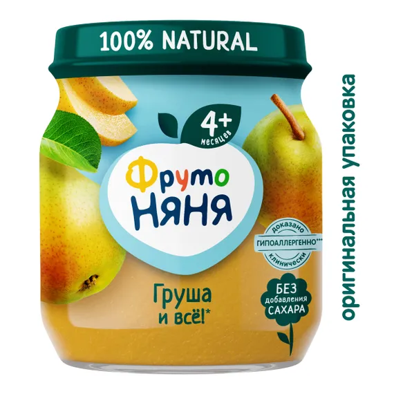 Пюре ФрутоНяня Груша с 4 мес 100 г