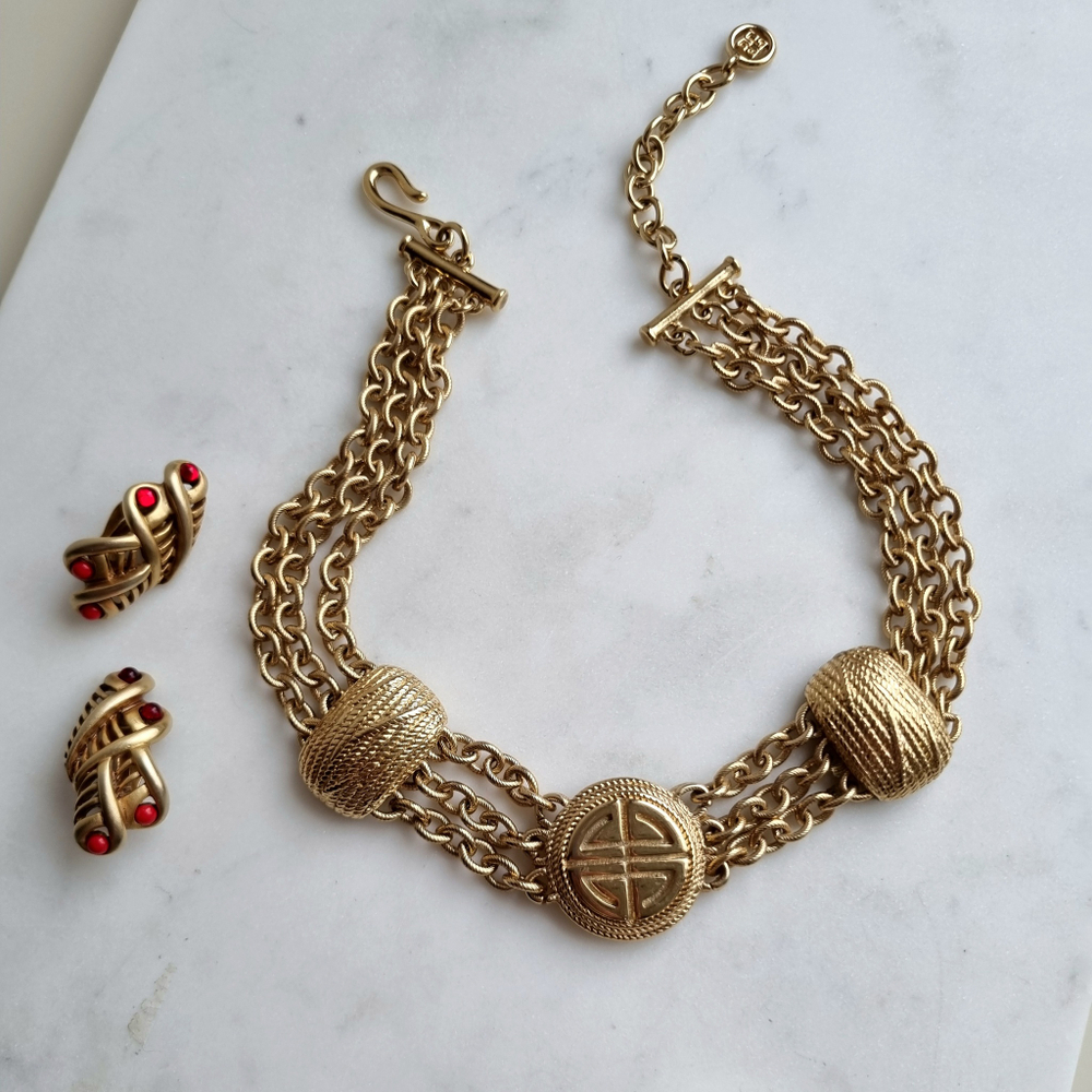 Клипсы веера Oscar de la Renta