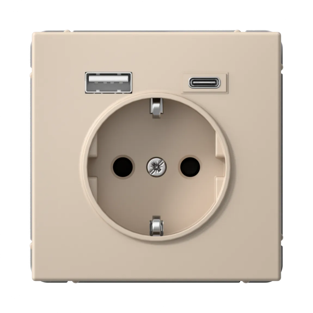 ARTGALLERY РОЗЕТКА 16А с 2 USB A+C, 5В/2,4А/3,0А, 2х5В/1,5А, механизм, ПЕСОЧНЫЙ