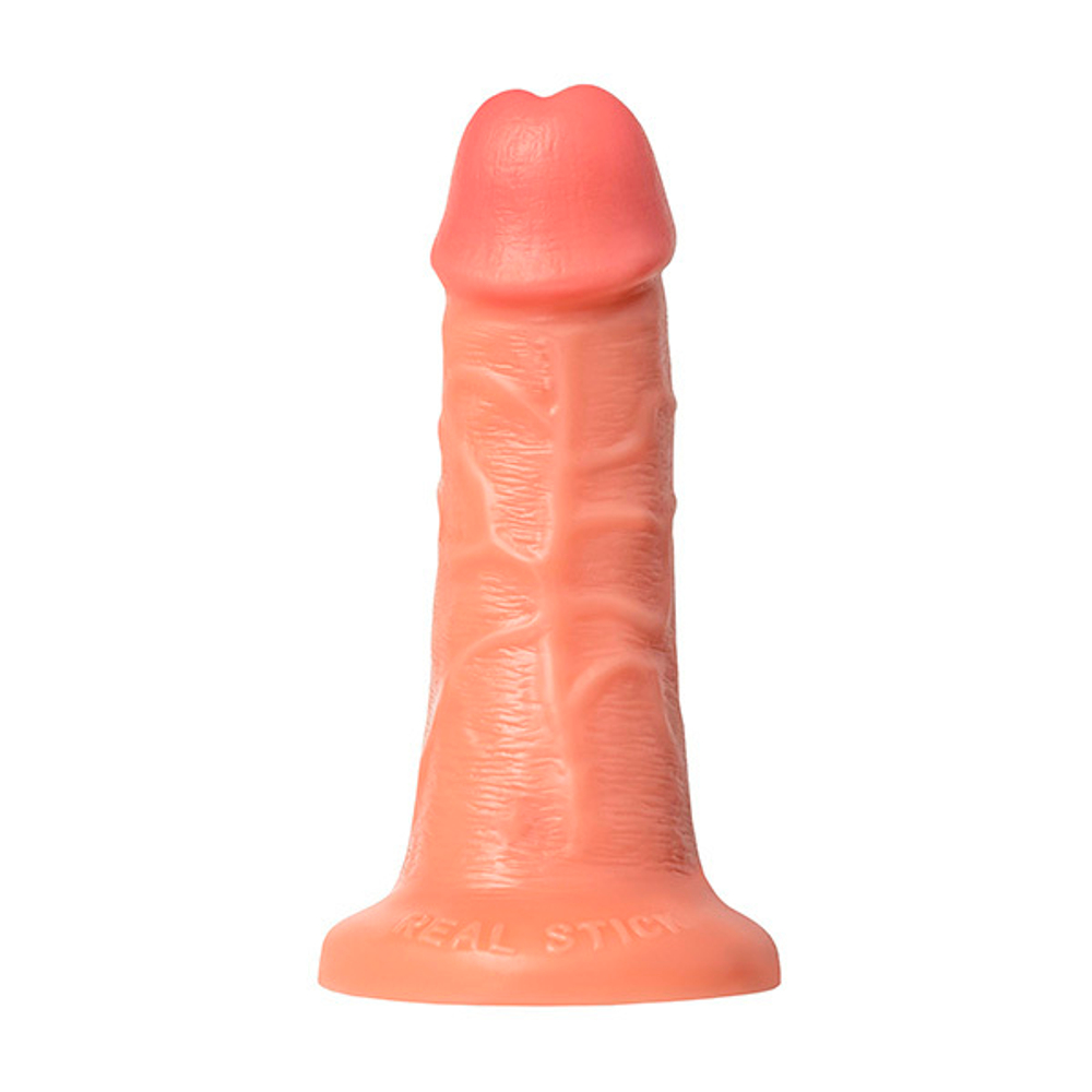 Фаллоимитатор с изогнутой головкой 18см на присоске ToyFa RealStick Caliber 983011