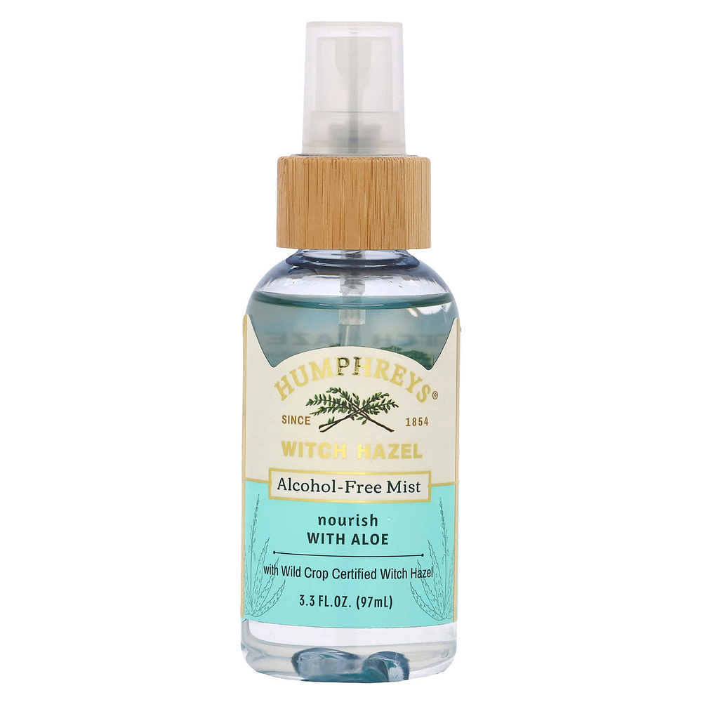 Humphreys, Witch Hazel, спрей без спирта с алоэ, 97 мл (3,3 жидк. унц.)