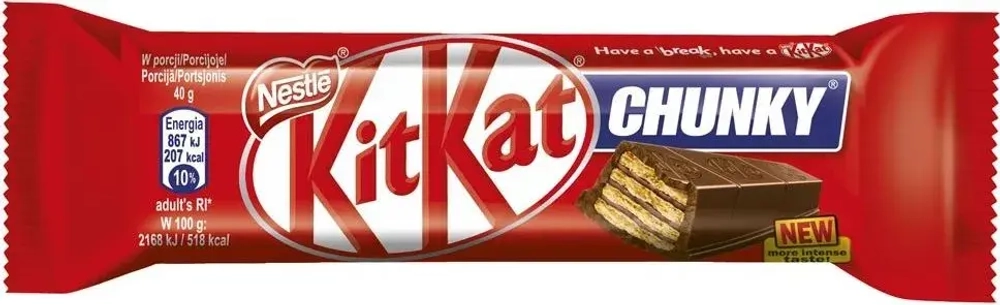 Kit Kat Вафельный батончик Chunky, 38г/12шт., блок 20шт. Кит Кат