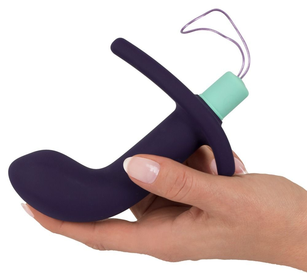Темно-фиолетовый вибростимулятор простаты с пультом ДУ Remote Controlled Prostate Plug (Цвет: фиолетовый)