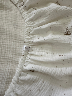 Простыни на резинке из муслина