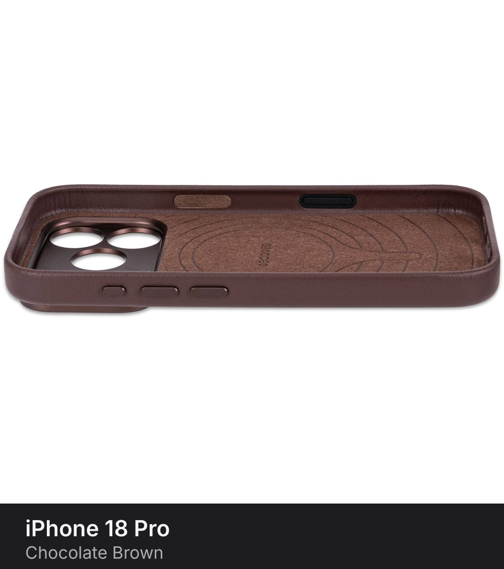 Чехол Decoded Leather Case для iPhone 18 Pro / 17 Pro Chocolate Brown