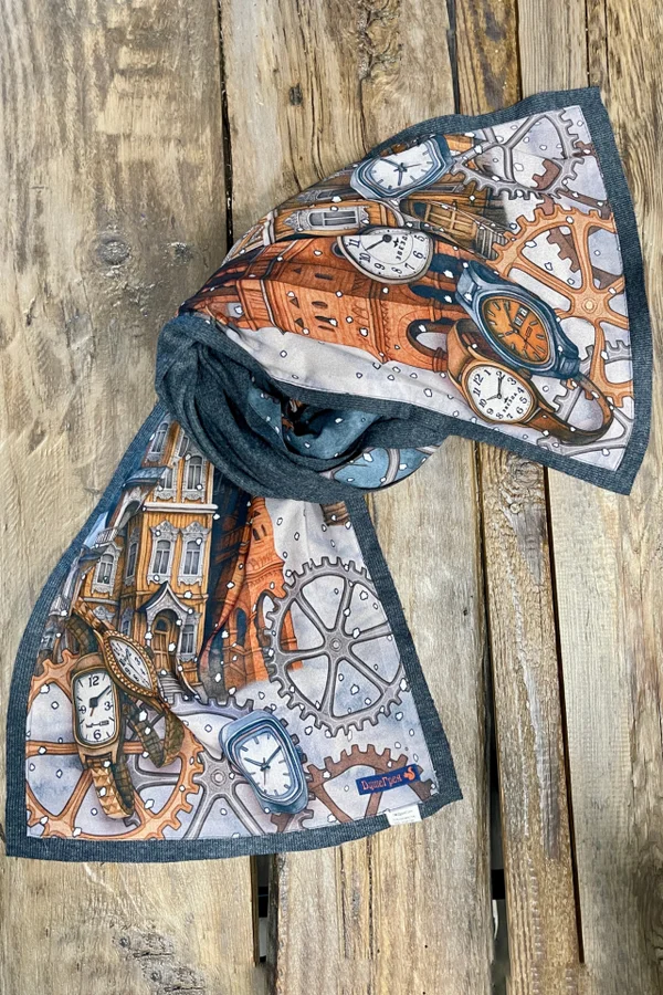 Scarf “The City of Clockmakers”