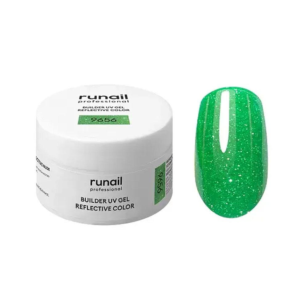 Гель светоотражающий BUILDER UV GEL REFLECTIVE COLOR,RuNail 15г №9656