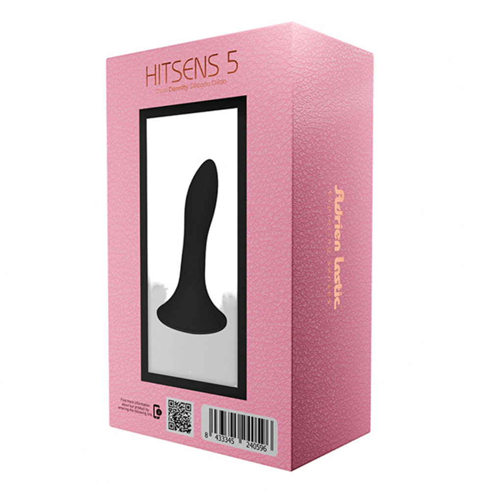 Черная анальная пробка 12,9см двойной плотности Adrien Lastic Hitsens 5 Black